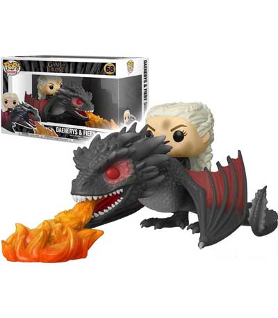 Funko POP! Rides: Game of Thrones - Daenerys on Fiery Drogon #68 (Damaged box)
