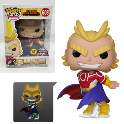 Funko Pop! Animation My Hero Academia: Silver Age All Might (Glows In The Dark) #608 Special Edition Figure