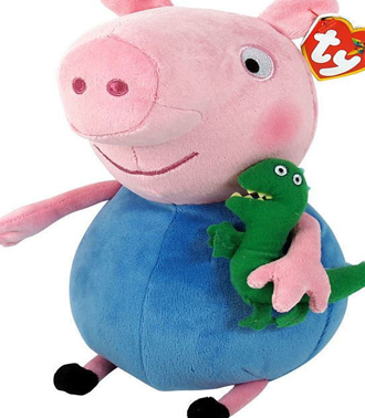 TY Beanie Babies Peppa Pig George Beanie Baby (15cm) (1607-46130)