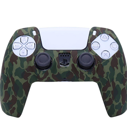 Silicone case for PS5 dualsense army green camouflage