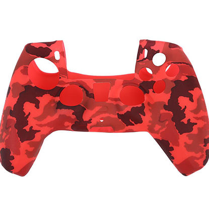 Silicone case for PS5 dualsense red camouflage