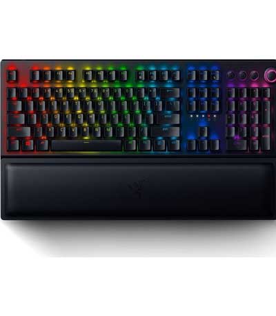 Razer BLACKWIDOW V3 PRO- Wireless Mechanical Gaming Keyboard Green Switch - US Layout (RZ03-03530100-R3M1)