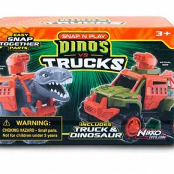 Road Rippers Snap and Play Dinos vs Trucks Γκρι Τυρανοσαυρος 36/20070