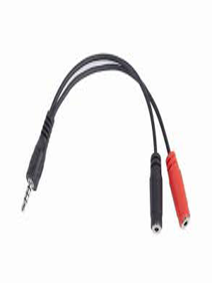 CABLEXPERT 3,5mm AUDIO + MICROPHONE ADAPTER CABLE 0,2m