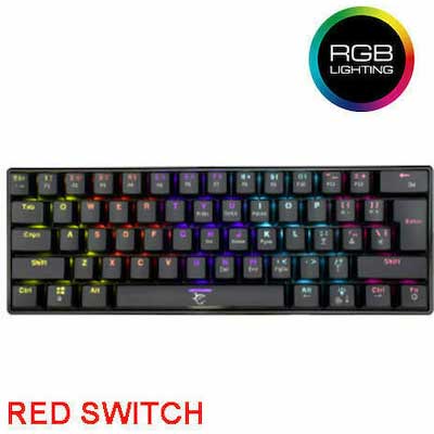 White Shark Μηχανικο Πληκτρολογιο Shinobi Black (Outemu Red)