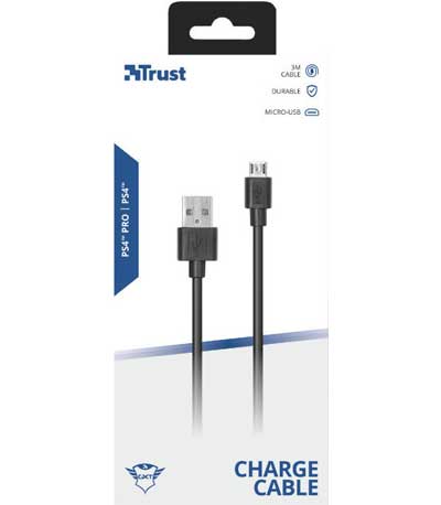 TRUST - GXT 224P Micro-USB Charge & Play Cable for PS4 23347