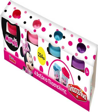 As Πλαστελίνα Minnie - 4 Βαζάκια Πλαστελίνης Dough Pots (1045-03578)