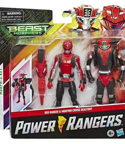 Hasbro Power Rangers: Beast Morphers - Red Ranger & Morphin Cruise Beastbot Action Figures (E7324)