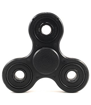 Fidget Spinner Mettalic Leaves Black