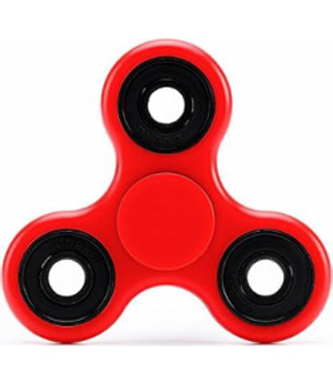 Fidget Spinner Mettalic Leaves Red