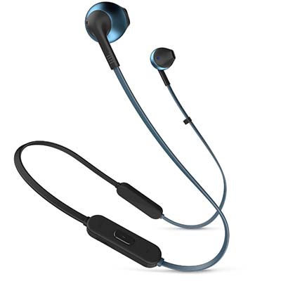 JBL Tune 205BT, Wireless EarBuds with 3-button Mic/Remote Control Blue