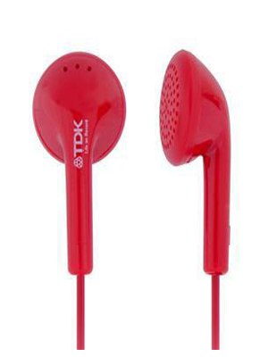 TDK EB-5 Lightweight Style EarBuds Red