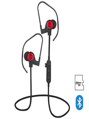 PLATINET MP3 BLUETOOTH V4.2 + microSD EARPHONES + MIC PM1062 RED