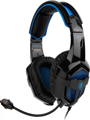 SADES Gaming Headset Bpower, Multiplatform (PS4/PC/XBOX1), 3.5mm, 40mm ακουστικά, μπλε