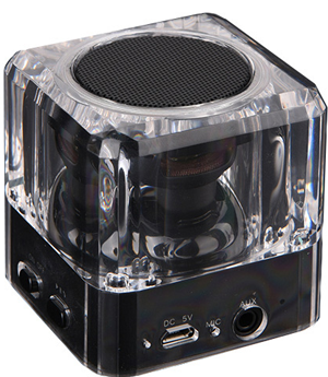 POWERTECH Bluetooth Speaker, Portable, 3W, Led Light, Black
