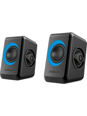 SONIC GEARS USB POWERED QUAD BASS SPEAKERS 2,0 BLACK TURQUILA