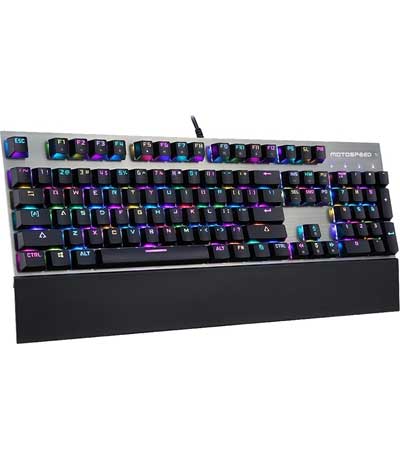 Motospeed CK108 Wired mechanical keyboard RGB with black switch GR layout