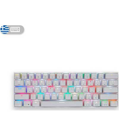 Motospeed CK62/K62 White Bluetooth Mechanical Keyboard RGB Red Switch GR Layout