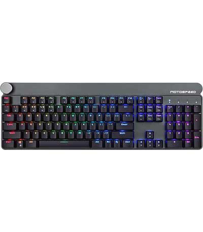 Motospeed GK81 Black Wireless Mechanical Keyboard Blue Switch GR Layout