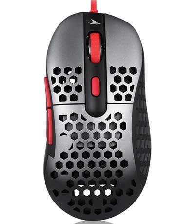 Motospeed N1 Wired Gaming Mouse PMW3389 Γκρι/Kόκκινο