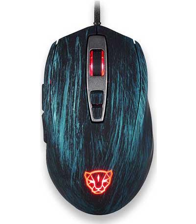 Motospeed V60 Wired gaming mouse blue color