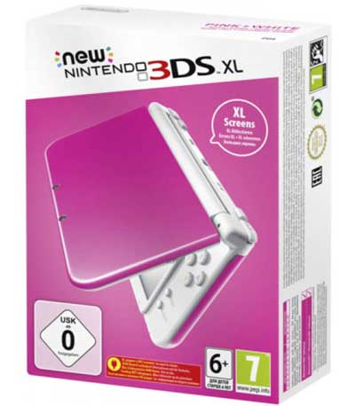 New Nintendo 3DS Console XL Pink White Κονσόλα (μαζι με μαυρη θήκη) USED