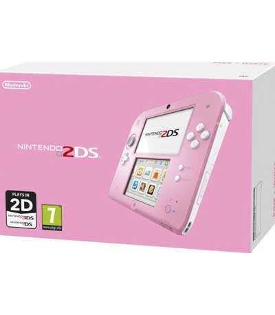 Nintendo 2DS Pink-White + Φορτιστής + με Μπλέ Θήκη USED