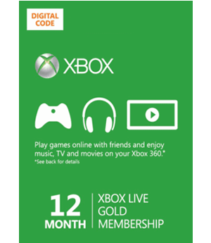Xbox Live Gold 12 Month Membership Card