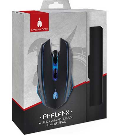 Spartan Gear Phalanx Wired Gaming Mouse + Mouse Pad