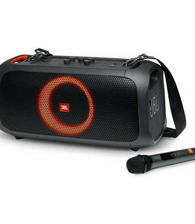 JBL Partybox On the GO Portable Party Speaker with Strap and Mic 100W Bluetooth, USB, AUX και TWS