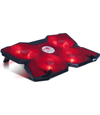 Spirit of Gamer Air Blade 500 Cooling Pad έως 17"με 4 Ανεμιστήρες και Φωτισμό Κόκκινο (SOG-V500RE)