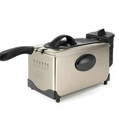 BLACK + DECKER Φριτέζα Λαδιού με Αποσπώμενο Κάδο 3lt BXDF2100E 2100W Ασημί