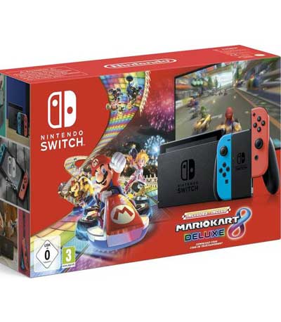 Nintendo Switch Console + Mario Kart 8 Deluxe (Digital Κωδικός) + 3 Μηνες Online
