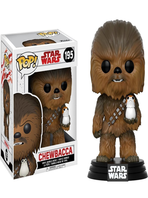 POP! Star Wars Ep.8 The Last Jedi - Chewbacca with Porg #195 Vinyl Bobble-Head Figure