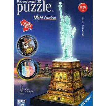 Ravensburger 3D Puzzle Άγαλμα Της Ελευθερίας Νυχτερινή Έκδοση 216τμχ (12596)