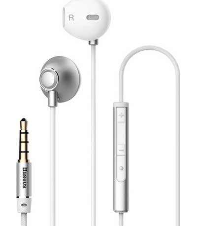 Baseus Encok H06 In-ear Handsfree με Βύσμα 3.5mm Ασημί