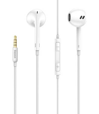 Baseus Ενσύρματα Ακουστικά Encok H16 Earphones 1.2m - Ασπρα (NGH16-02)