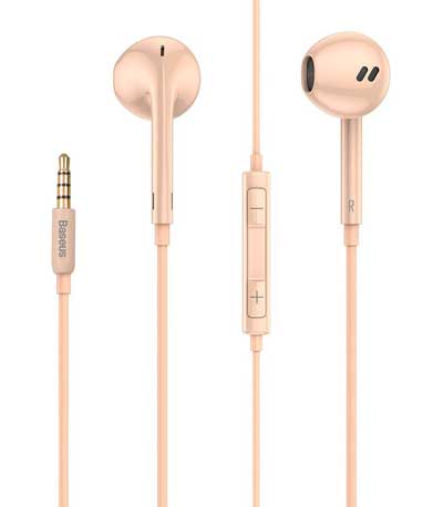 Baseus Ενσύρματα Ακουστικά Encok H16 Earphones 1.2m - Ροζ (NGH16-04)