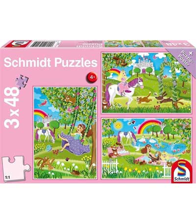 Schmidt Παζλ 3x48τεμ. Πριγκίπισσες στο κάστρο 56225