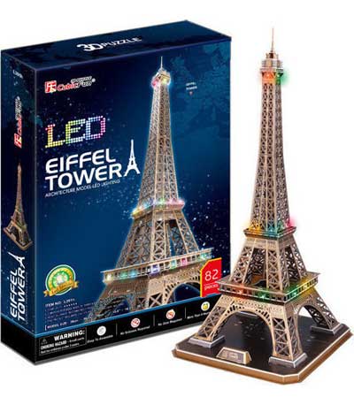 Cubic Fun 3D Παζλ 82τεμ. Led Edtion Ο πύργος του Αιφελ 80cm L091h