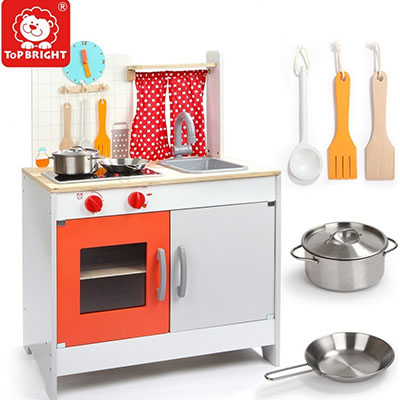 Top Bright Ξύλινη Κουζίνα Με Αξεσουάρ Kitchen Set 120323