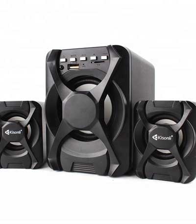 Ηχεία Kisonli U-2500BT, Bluetooth, 5W+3Wx2 USB, Μαυρο - 22115
