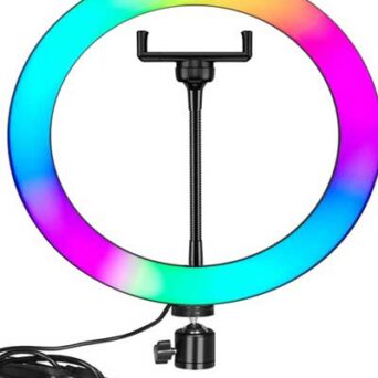 LED Ring light No brand M33, 33cm, RGB, 25W, Black - 40126