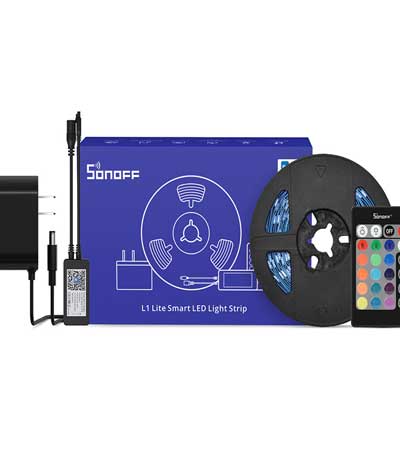 Sonoff Ταινία LED RGB 5m με Τροφοδοτικό και Τηλεχειριστήριο Lite (6920075776379)