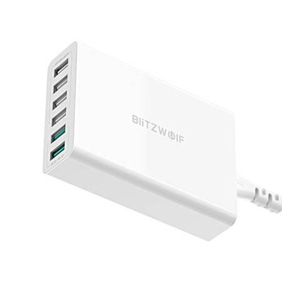 BlitzWolf Βάση Φόρτισης με 6 Θύρες USB-A 60W Quick Charge 3.0 σε Λευκό χρώμα (BW-S15)