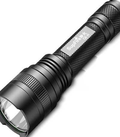 SupFire Επαναφορτιζόμενος Φακός Flashlight 5 λειτουργιες Up to 1500lm 15W Waterproof (C8-H)