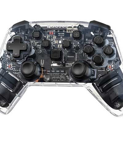Baseus SW Motion Sensing Vibrating Gamepad Transparent Black (Nintendo Switch Ασυρματο)(PC Με Καλωδιο)