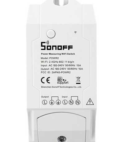 Sonoff Ασύρματος Διακόπτης Pow R2 WiFi Switch Παρακολούθησης Ισχύος - Λευκο IM171130001