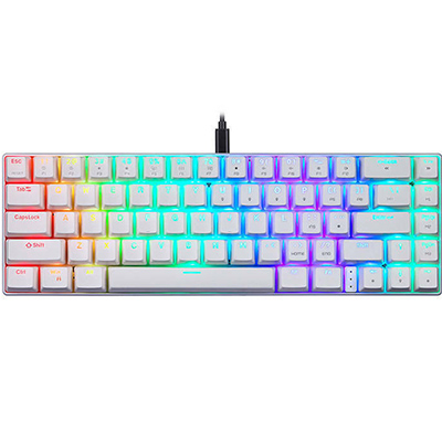 Motospeed CK67 Μηχανικό Πληκτρολόγιο 65% Red Switches,RGB (US) Λευκό
