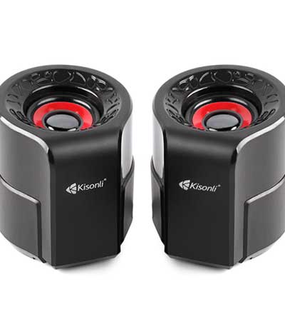 Ηχεία Kisonli A-909, 2x3W, USB, Μαυρο - 22160
